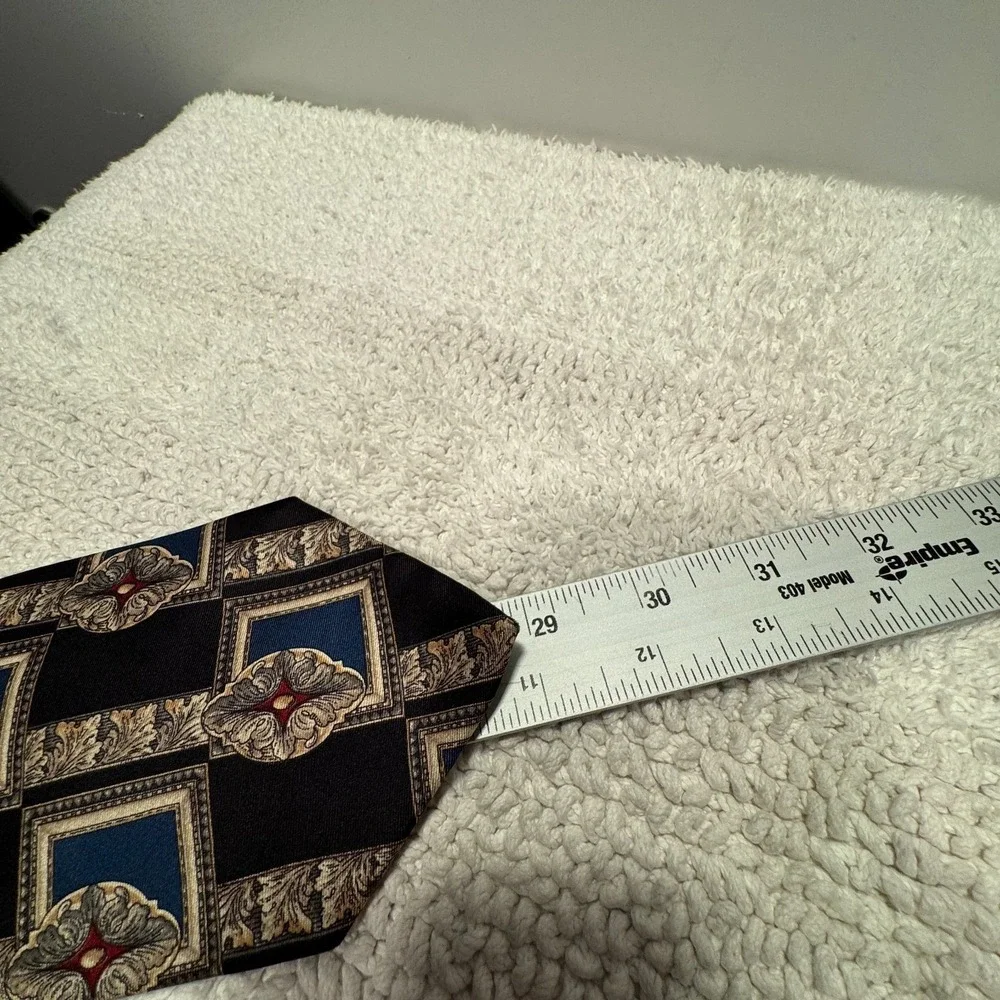 Cambridge Classics Tie Mens OS Multicolor Silk Art‎ Deco Geometric Rockabilly